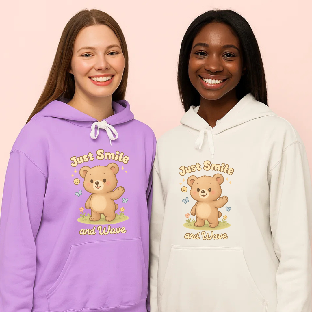 Just Smile And Wave Hoodie - Smile Clothing