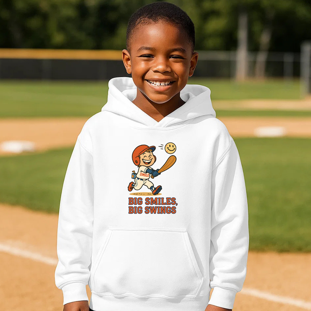 Smile “Big Smiles Big Swings” Kids Hoodie