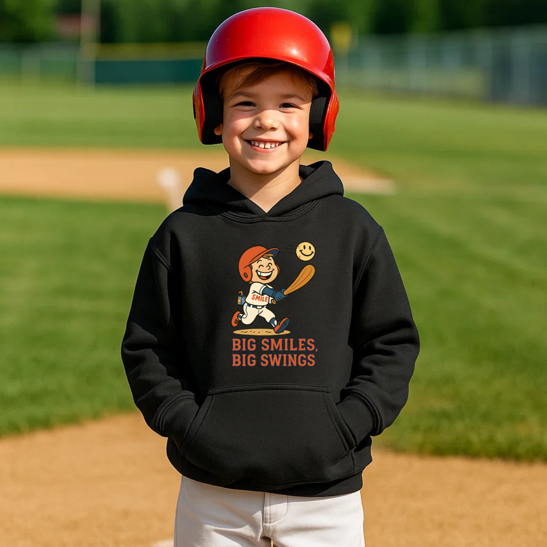 Smile “Big Smiles Big Swings” Kids Hoodie