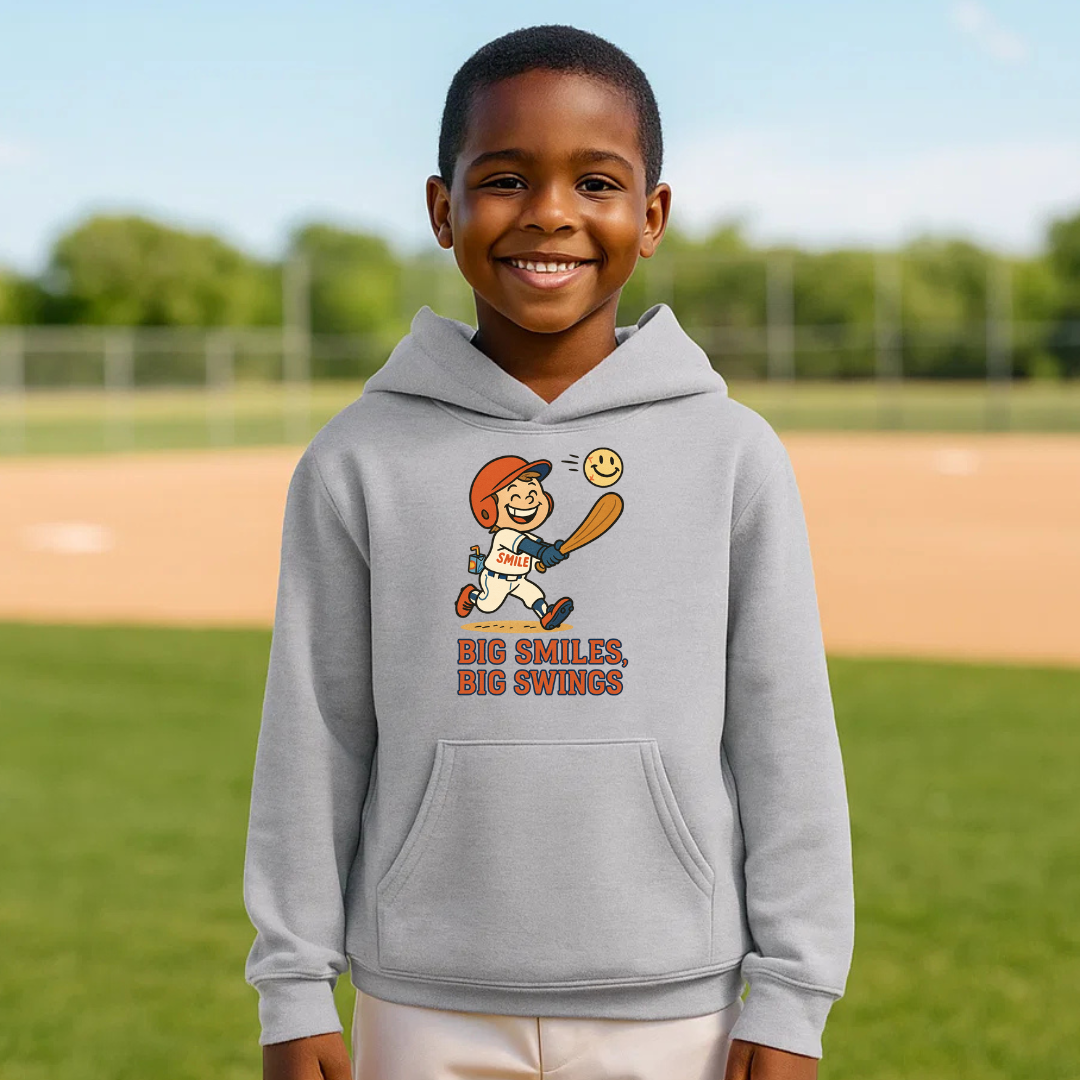 Smile “Big Smiles Big Swings” Kids Hoodie
