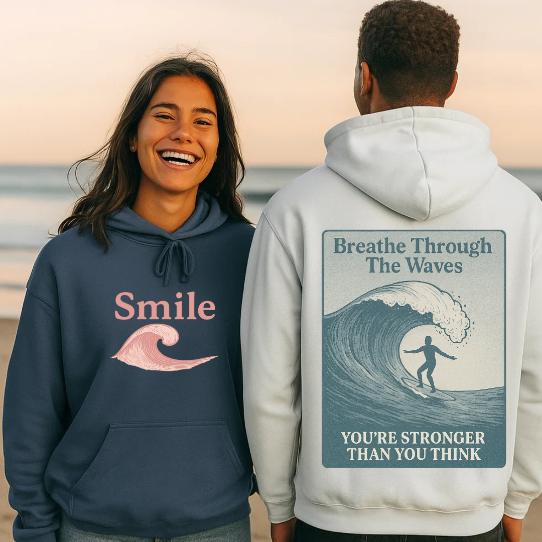 Smile Breathe Through the Waves Hoodie - Smile Clothing