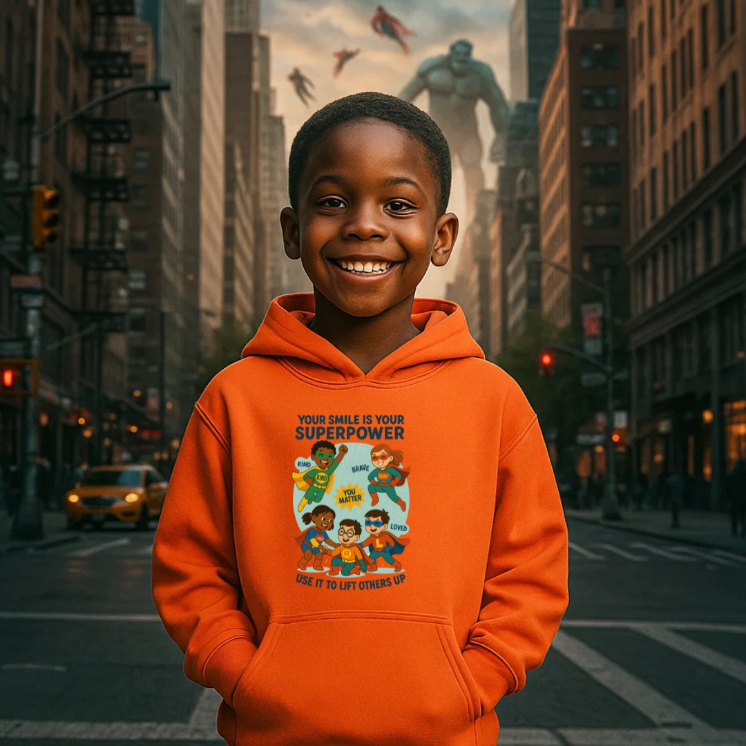 Smile “Superhero” Kids Hoodie