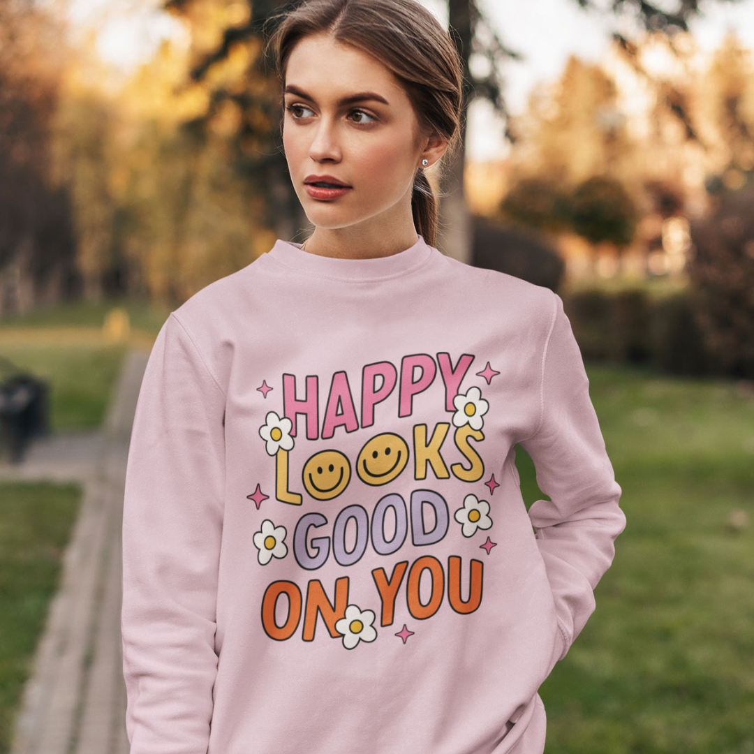 Happy Looks Good Crewneck