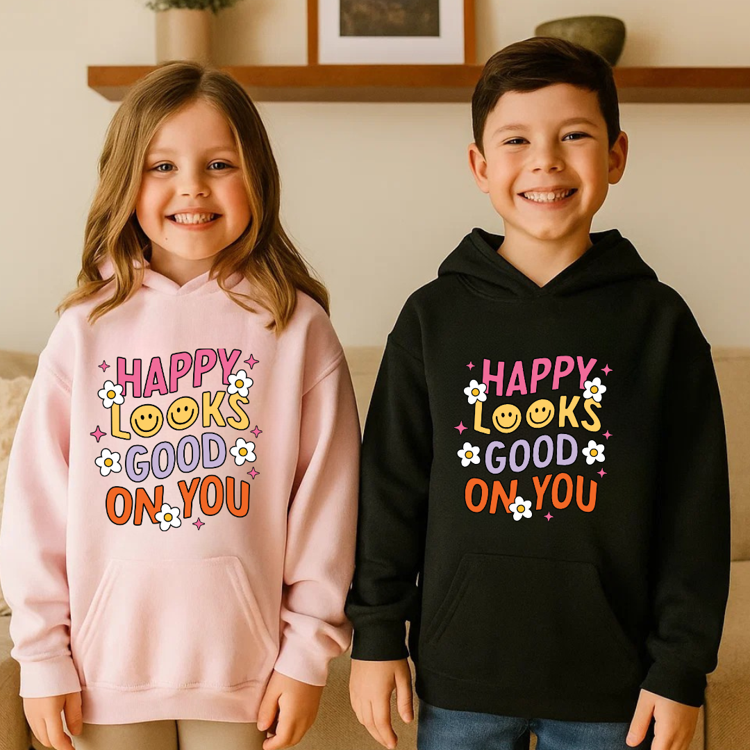 Happy Looks Good Kids Hoodie - Smile Clothing