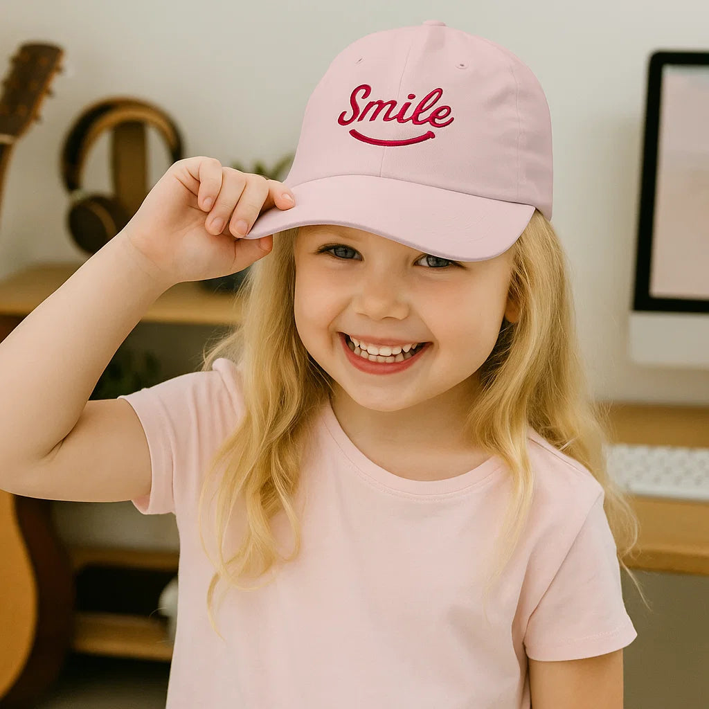 Smile Signature Kids Hat Light Pink - Smile Clothing