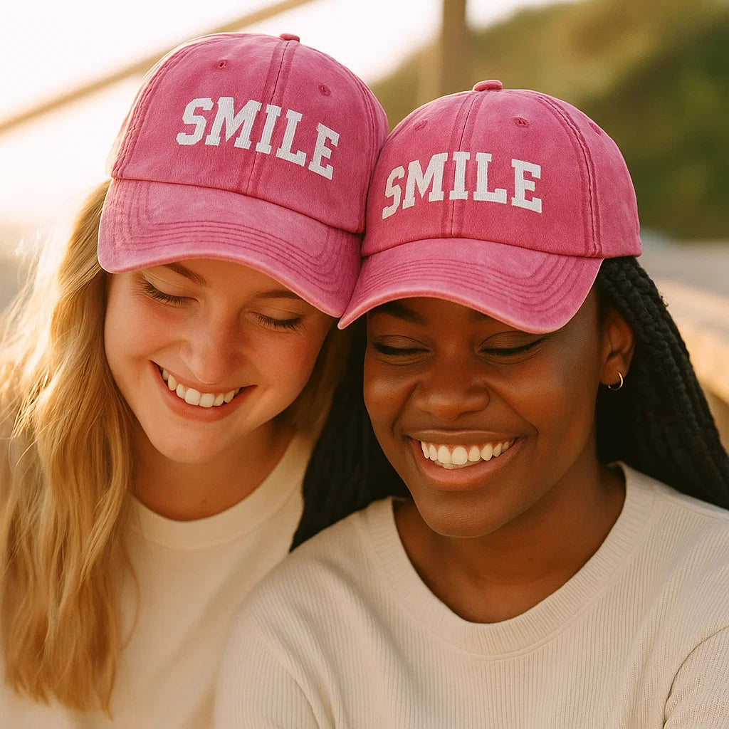 Vintage Pink Smile Hat - Smile Clothing