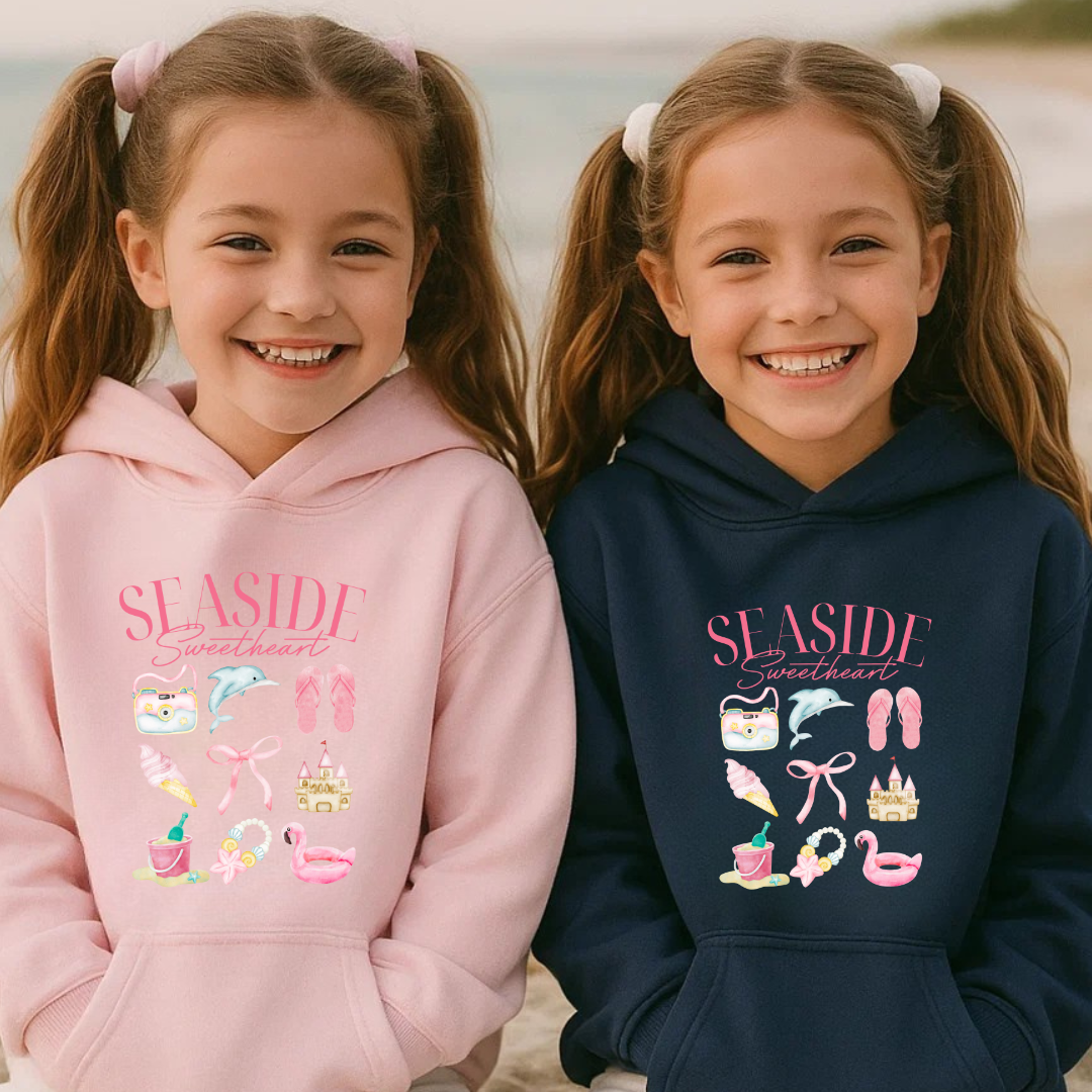 Seaside Sweetheart Kids Hoodie - Smile Clothing