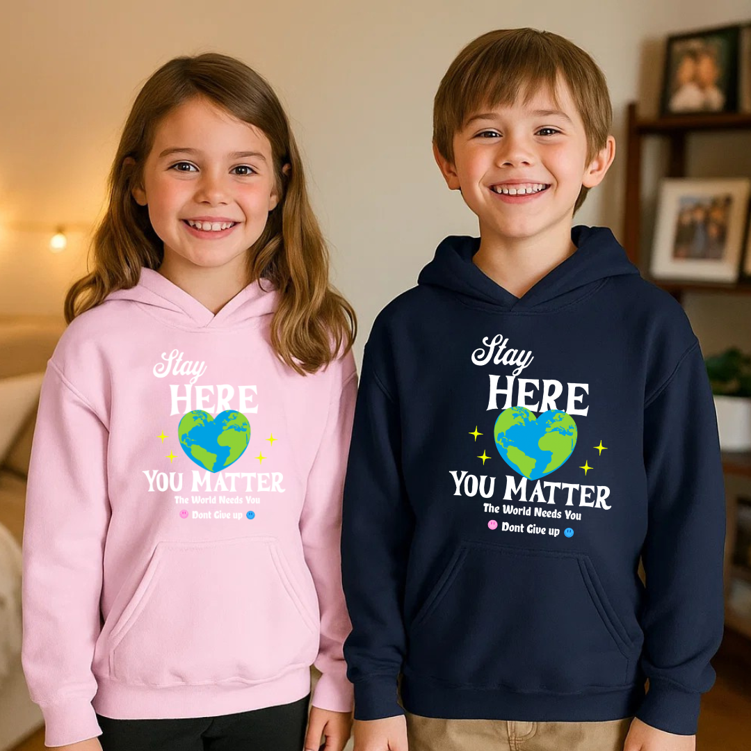 Stay Here Kids Hoodie - Smile Clothing