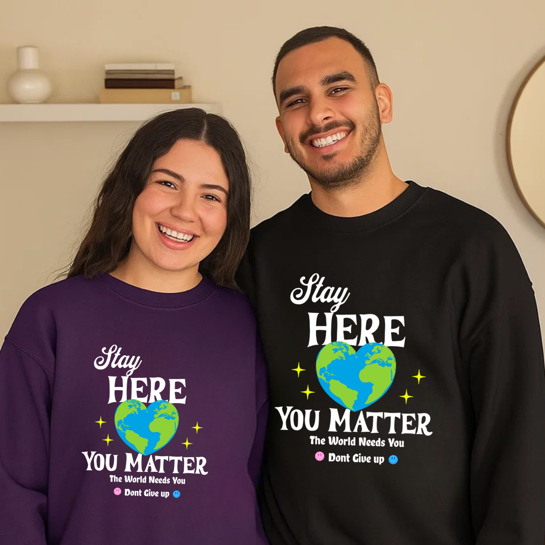 Stay Here Crewneck - Smile Clothing