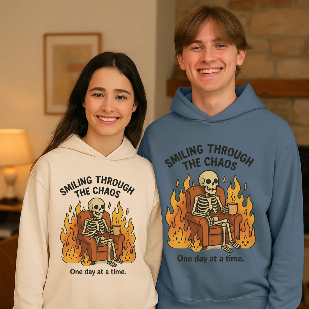 Smiling Through Chaos Hoodie - Smile Clothing