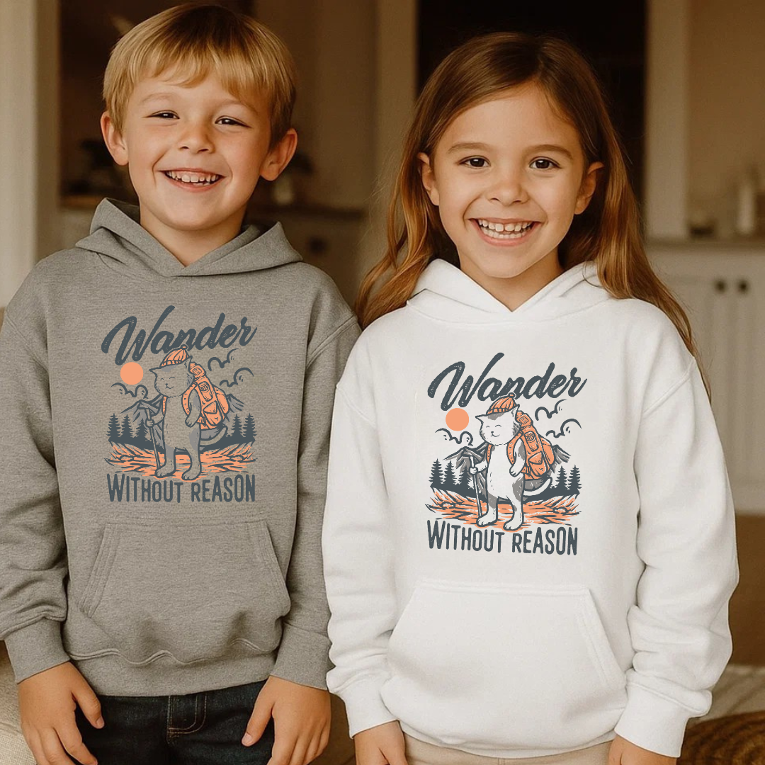 Wander Without Reason Kids Hoodie - Smile Clothing