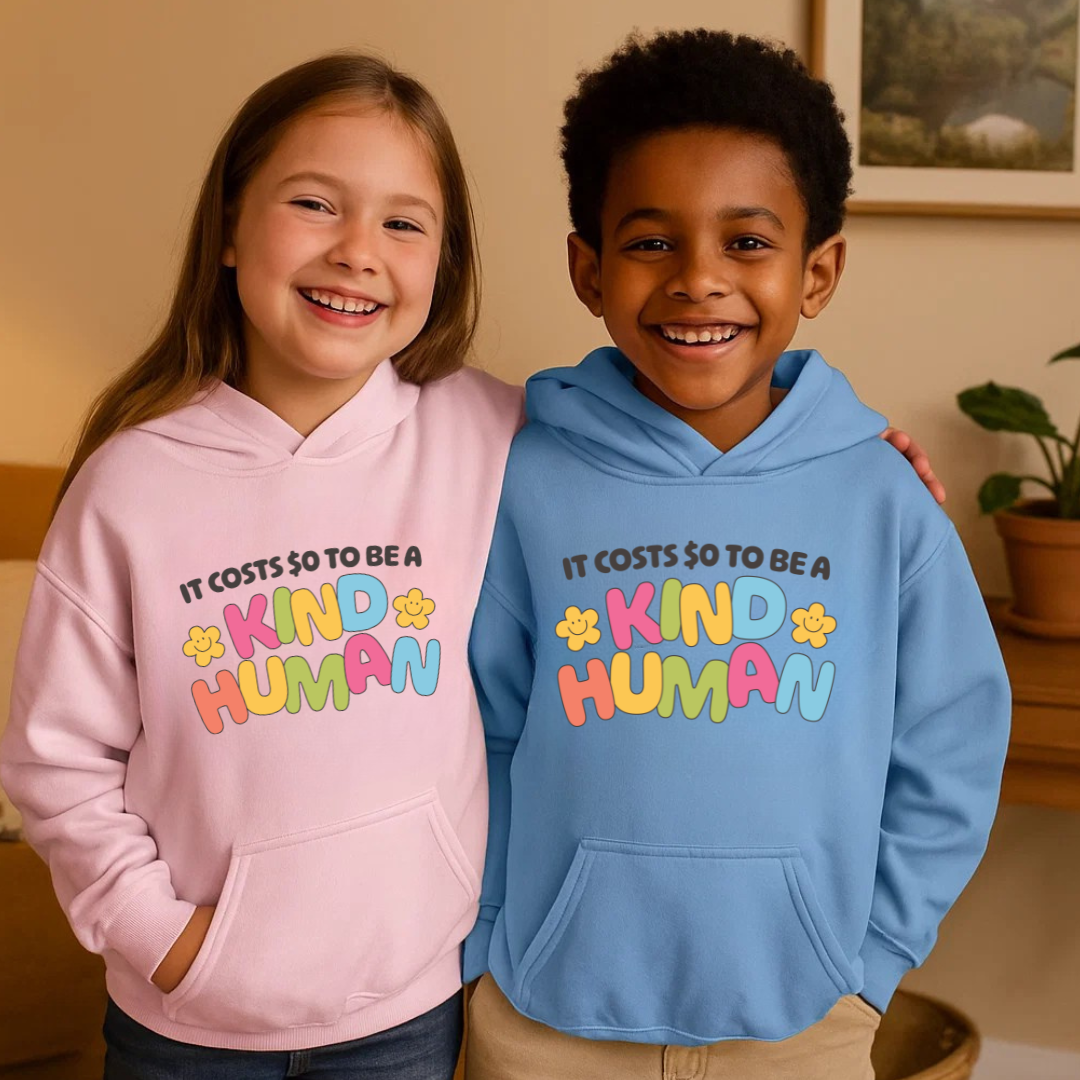 Kind Human Kids Hoodie - Smile Clothing