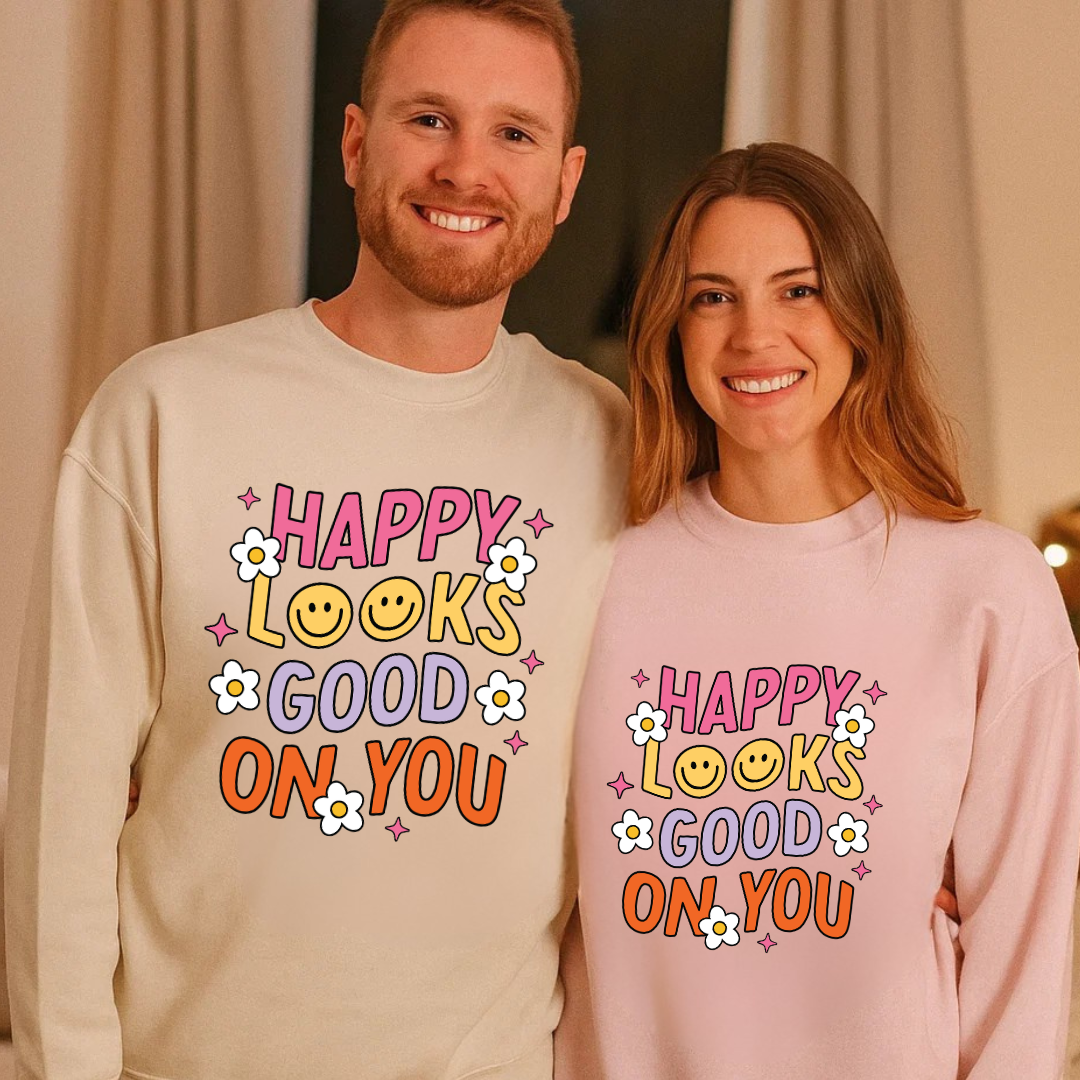 Happy Looks Good Crewneck - Smile Clothing